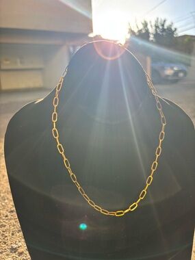 Gold Link Chain Necklace - Women's Fashion Jewelry